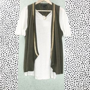 INC |  Olive Green Knit Vest NWT